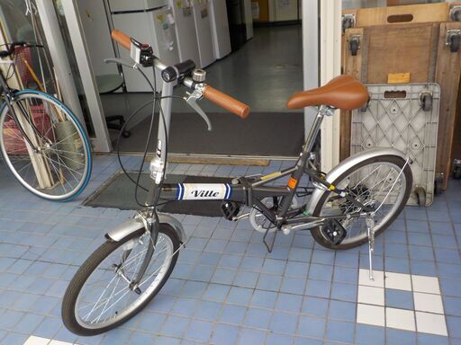 ID050309　折りたたみ２０インチ自転車（６段ギア）