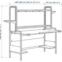イケア デスク 机 おしゃれ IKEA FREDDE フレッデ 黒 ブラック PC