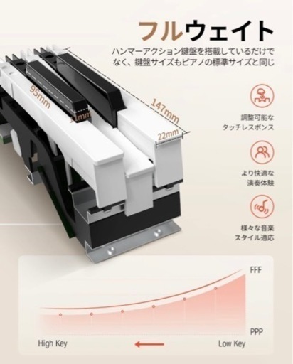 DONNER 88鍵盤電子ピアノ ウッド調 【公式通販】