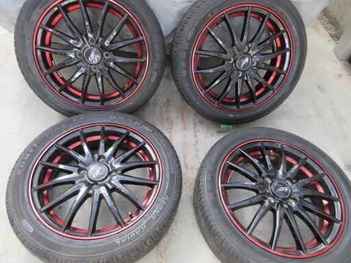 売切り　カッコイイホイ－ル　リムキズなく綺麗　MANARAY SPORT 15×4.5J　+4６　４H 　PCD100 　１６５/５５R15　引き取り歓迎東松山市