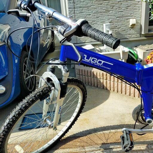 UGO マウンテンバイク 青 折りたたみ式 UGO 片山右京モデル マウンテン