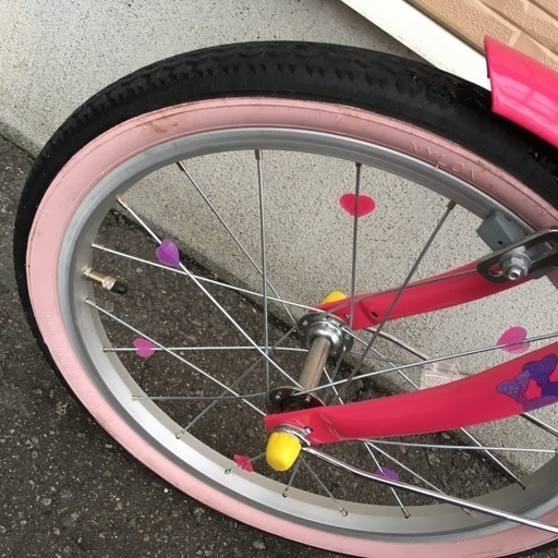 ディズニー自転車ミニーちゃん18インチ※補助輪あり！ 引取のみ】 綺麗