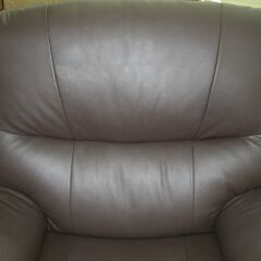R230 YAMADA オリジナル1人掛電動ソファ本革ダークブラウン色  幅98 cm USED・美品