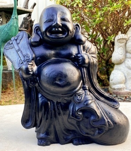 古備前『布袋様』陶器置物 窯変 飾り物 / 七福神 縁起物