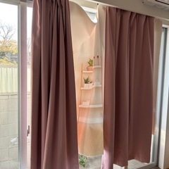 遮光カーテン 2枚 ピンク