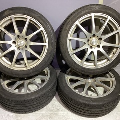 溝あり アルミホイール + 夏タイヤ 18000円⭐225/45ZR18 18×⒎5JJ⭐