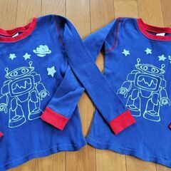 2着セット【110サイズ】Carter'sロボット長袖Tシャツ双子