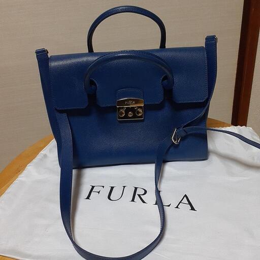 FURLA ハンドバッグ(青色)