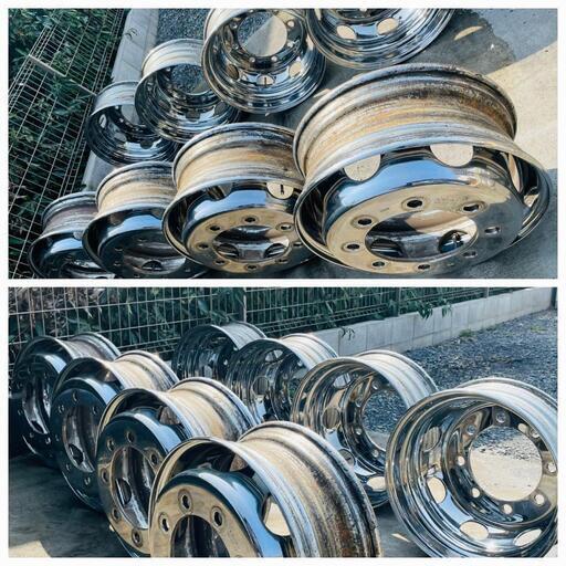 大型トラック　メッキホイールセット
