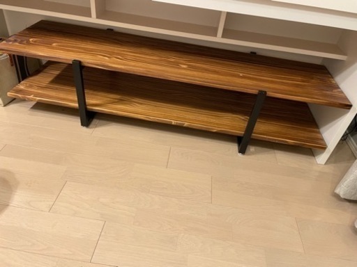 テレビ台 ローボード 脚付き テレビラック テレビボード オープン収納 幅150cm 組立式 TVボード ブラウン 楓 カエデ150