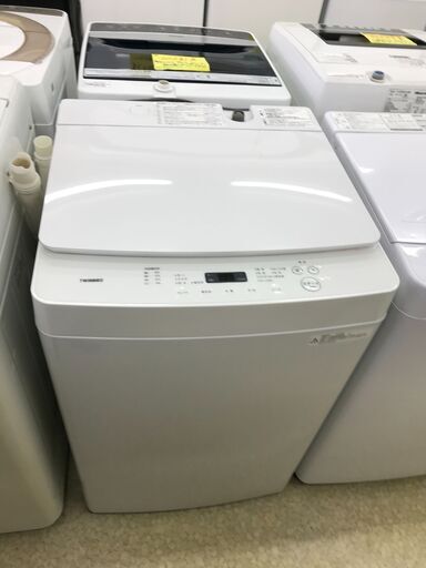 ツインバード 全自動電気洗濯機 WM-EC55 5.5kg 2022年製  取扱説明書付 幅565mm奥行545mm高さ895mm 美品 説明欄必読