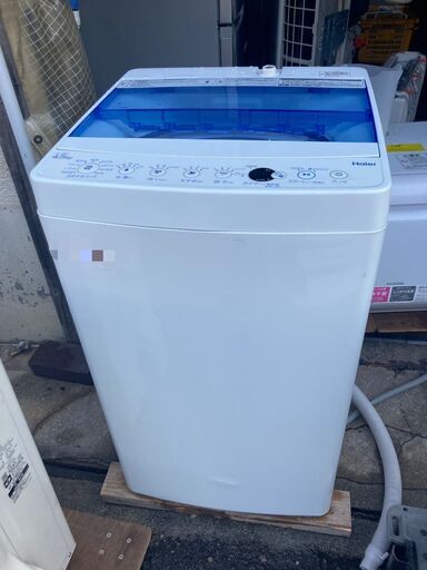 ☆中古￥8,800！【会員価格￥7,800】Haier　4.5kg洗濯機　家電　2018年製　JW-C45CK型　幅53cmｘ奥行50cmｘ高さ89cm　【BC069】