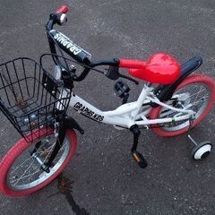 【補助輪付】低年齢子ども用自転車【白・赤・黒】