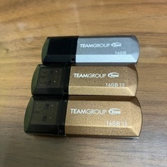 TEAM/USB3.0キャップ式USB 16GB 3個