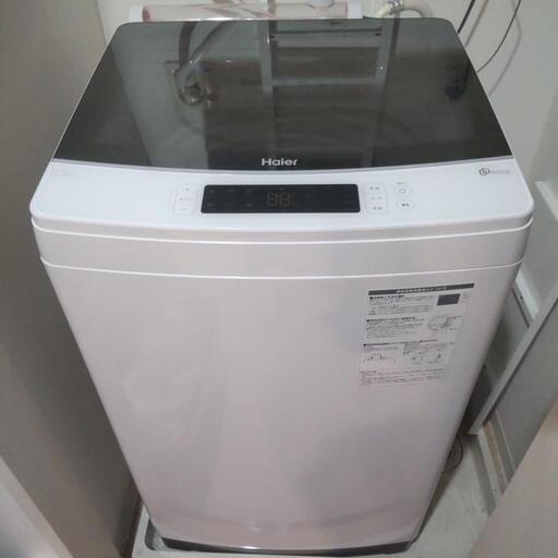 22年9月購入ハイアール 8.5kg全自動洗濯機JWKD85BW洗剤自動投入-