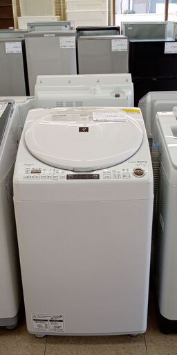 ★店長特別お値引き★ SHARP 洗濯機 8.0/4.5kg 21 動作確認／クリーニング済み TJ218