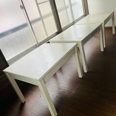白いローテーブル ３つ