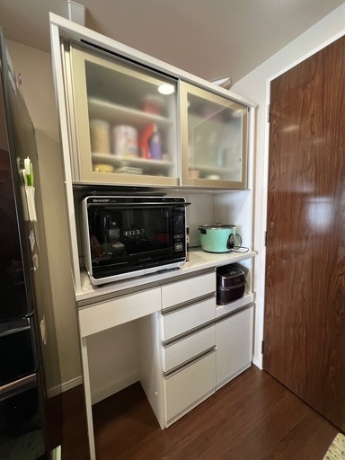 高価値セリー ニトリ 121 食器棚 カップボード リガーレ 食器棚、キッチン収納