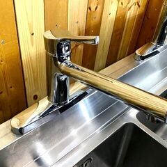 maruzen ステンレスシンク台　1200×650×960　2口　蛇口2か所付き　アジャスター高さ調節可能　厨房品