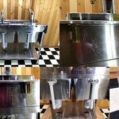 maruzen ステンレスシンク台　1200×650×960　2口　蛇口2か所付き　アジャスター高さ調節可能　厨房品