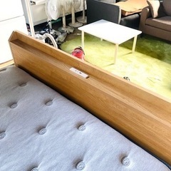 減安‼️ニトリダッブルベッド幅:140cm✅引き出しとコンセント付き「大阪、神戸、岡山配達設置可能」姫路市配達設置無料🚛🚛🚛