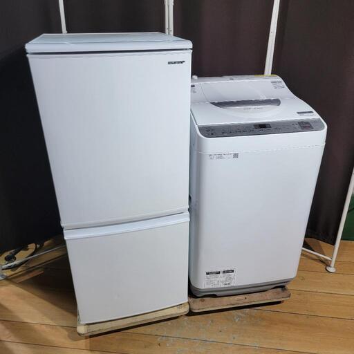 ‍♂️h050324売約済み‼️設置まで無料‼️雨の日にありがたいヒーター乾燥付き✨SHARP 家電セット