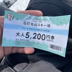 【ネット決済・配送可】石打丸山スキー場　８.5時間券