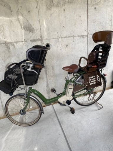 （終了）電動自転車　ブリヂストン　３人乗り　前後子供乗せ