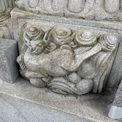 石材　兎　彫刻　台セット