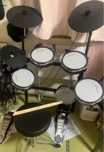 格安★電子ドラム　ヘッドホン付き作動良好です♪
