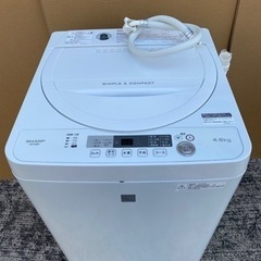 シャープ　洗濯機　ES-G4E5-KW 2018年製　4.5kg...
