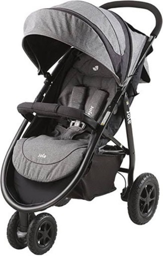 極美品！三輪バギーベビーカージョイーライトトラックスエア　クロム