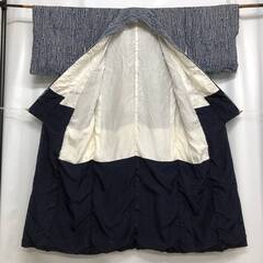 🔷🔶🔷WNY2/93 逸品 徳島県阿波天然藍染 灰汁発酵建 阿波藍製造技術無形文化財 加藤輝夫 小紋 着物 藍染 藍造り選定無形文化財 ※シワあり🔷🔶🔷