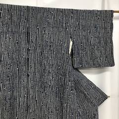 🔷🔶🔷WNY2/93 逸品 徳島県阿波天然藍染 灰汁発酵建 阿波藍製造技術無形文化財 加藤輝夫 小紋 着物 藍染 藍造り選定無形文化財 ※シワあり🔷🔶🔷