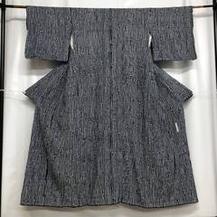 🔷🔶🔷WNY2/93 逸品 徳島県阿波天然藍染 灰汁発酵建 阿波藍製造技術無形文化財 加藤輝夫 小紋 着物 藍染 藍造り選定無形文化財 ※シワあり🔷🔶🔷