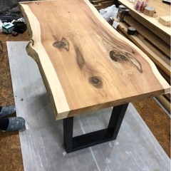 大特価 銘木 秋田杉 小さめ 一枚板ダイニングテーブル 