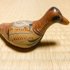 【異国情緒たっぷり】メキシコ製の鳥のインテリアアイテム です(陶器)