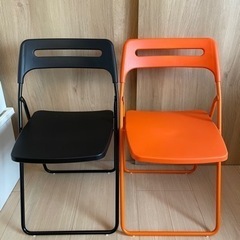 IKEA NISSE 折りたたみチェア パイプ椅子 2脚セット