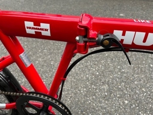 受取者決定致しました。HUMMER 折りたたみ自転車 赤