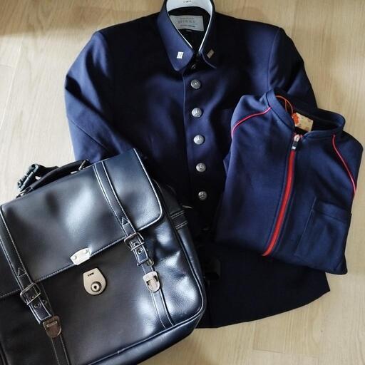 小倉日新館中学 男制服上 学校着 カバン