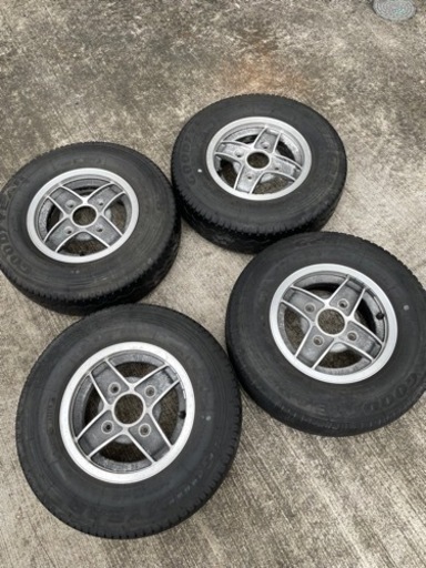 希少☆四つ穴10インチアルミホイール - タイヤ、ホイール 