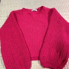 キッズH&Mピンクの長袖ニットセーター140cm