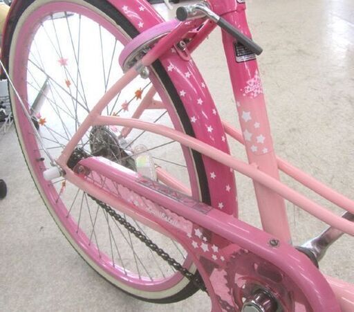 子供用自転車 24インチ ピンク LumiEstelle ジュニアサイクル カギ付き