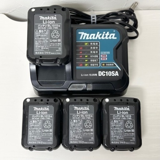 f●■ makita マキタ 充電器 1点 DC10SA バッテリー BL1015 4点 純正品 10.8V 通電確認済 ジャンク
