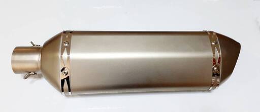 新品サイレンサー【チタンフェイク４７０ｍｍタイプ】　バッフル着脱式　肉厚ステンレスでいい音がしますよ！ TF470 新品サイレンサー【チタンフェイク470mmタイプ】 バッフル着脱式