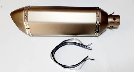 新品サイレンサー【チタンフェイク４７０ｍｍタイプ】　バッフル着脱式　肉厚ステンレスでいい音がしますよ！ TF470