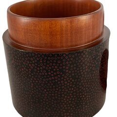 茶筒　津軽塗　七々子塗