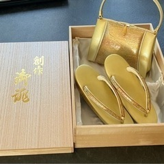 着物　下駄&バッグセット　未使用美品