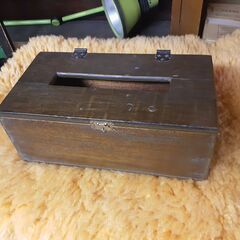 レトロ 木製 ティッシュケース BOX　/MJ-0307 2F