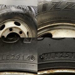 【BS W979 225/85R16 121/119L LT】スタッドレス 6本【トラックホイール 16インチ 16×6K 127-9TC 6J6HPCD222.25+127】デュトロ等　(TB693) クレジットカード QRコード決済可能